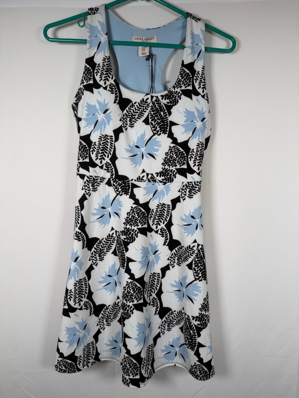 Laura Ashley White Dress with Light Blue UPF Athletic‎ Tennis Golf Preppy Dress